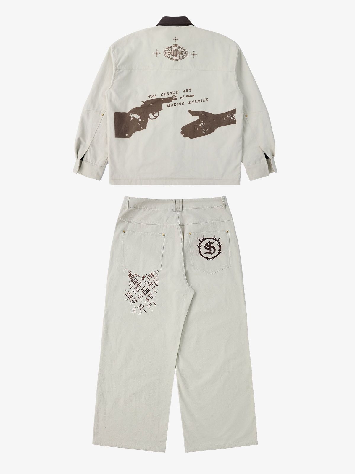 Supermade Retro Slogan Embroidered Canvas Set 