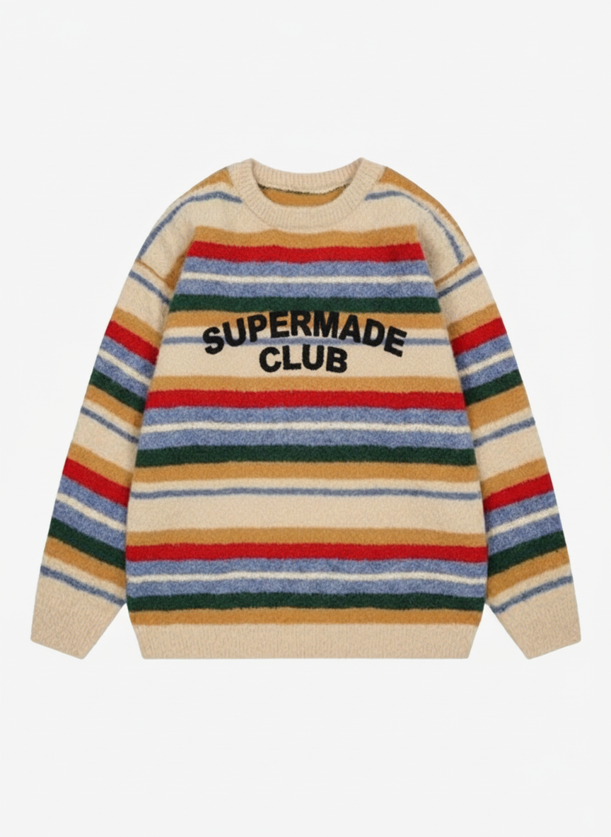 Thesupermade Vintage Striped Sweater - 2344