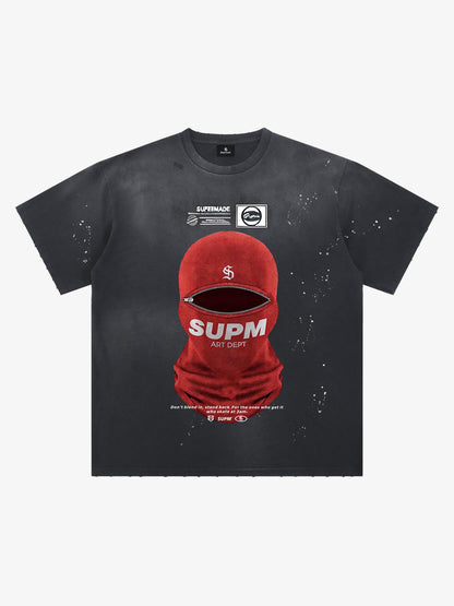 Red Balaclava Graphic T-Shirt