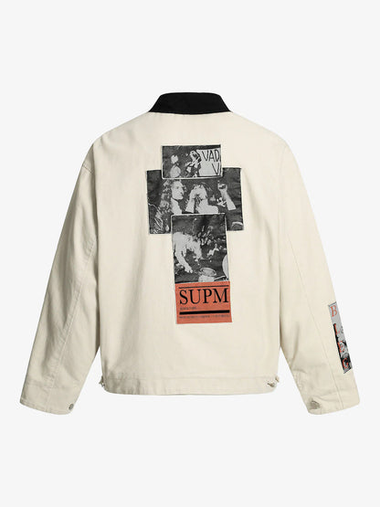 Street Washed Distressed Detroit Jacket