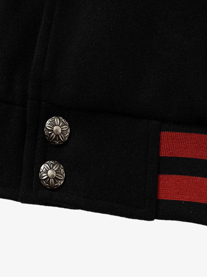 Retro Heavy Design Flight Baseball Jacket 