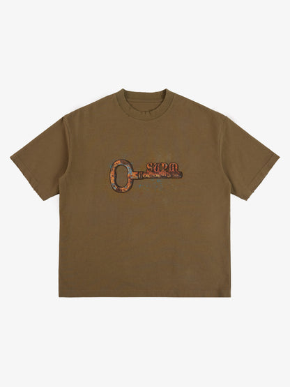 Supermade Rusty Metal Key Print T-Shirt?
