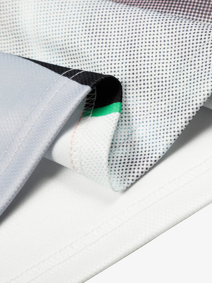 Polyester Supermade Dog Print V-Neck T-Shirt with Graphic Design for Men 