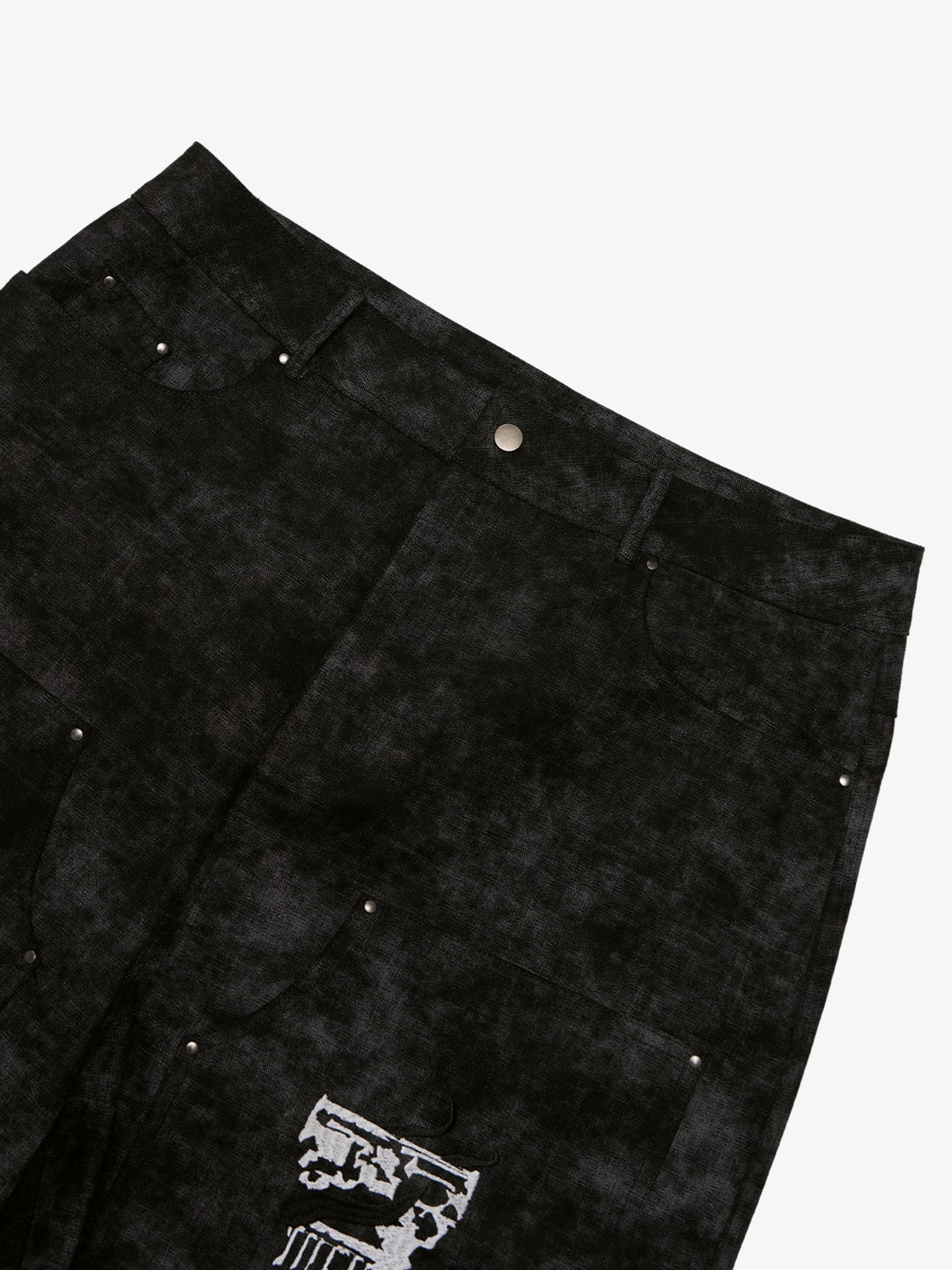 SUPERMADE Roman Column Pattern Embroidered Jeans 