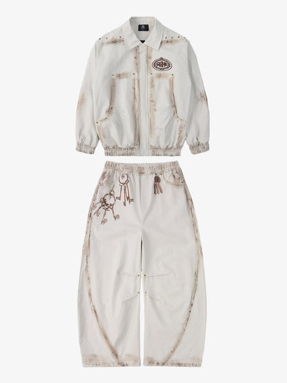 Supermad Logo Gothic Letter Print Set 