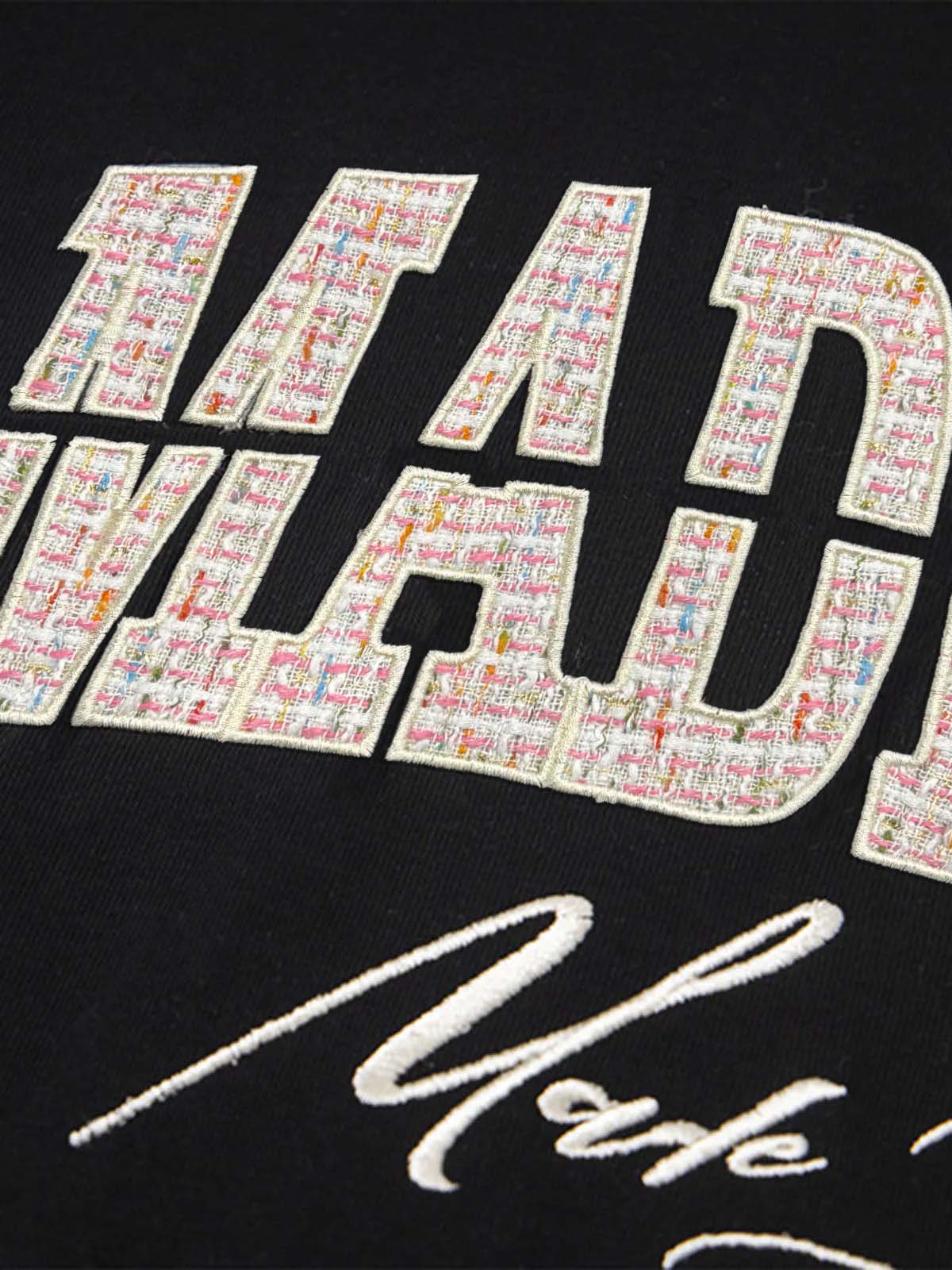 Vintage Patchwork Embroidered Letter T-Shirt