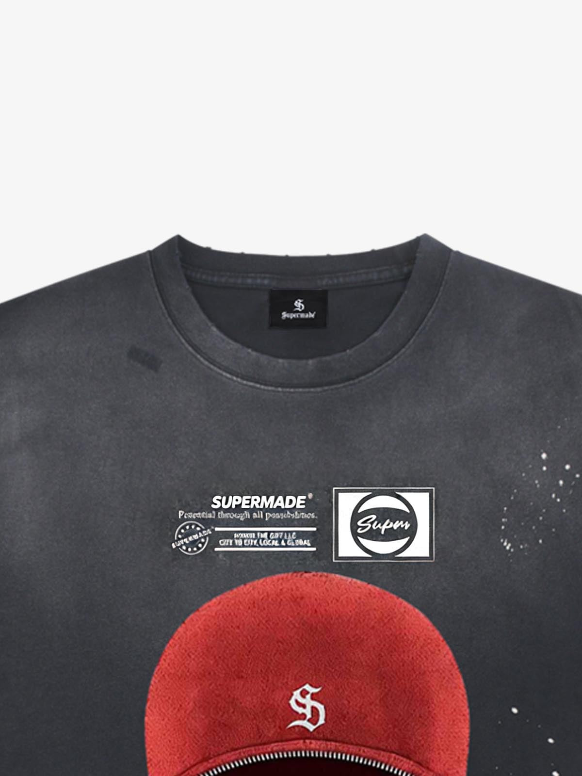 Red Balaclava Graphic T-Shirt