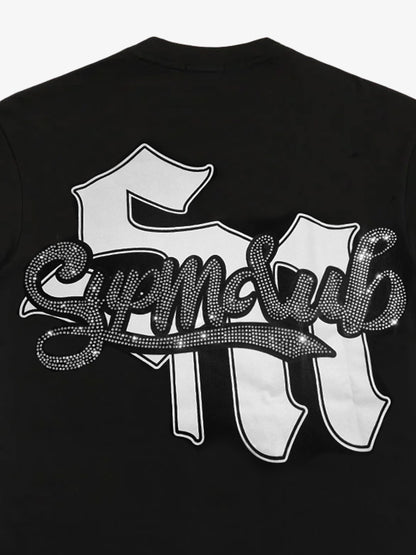 Retro Cupid Rhinestone Graphic T-Shirt