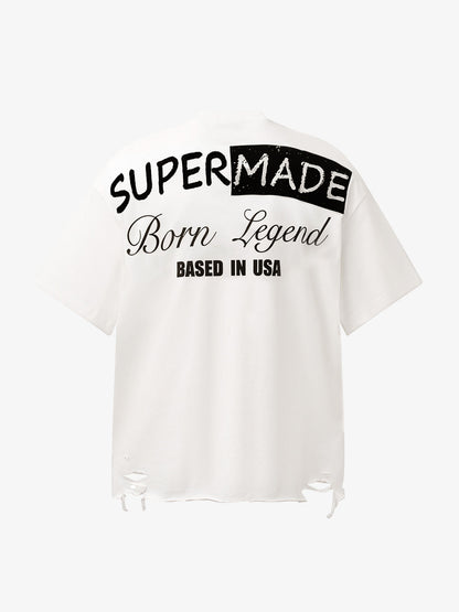 Retro Letter Lip Graphic T-Shirt