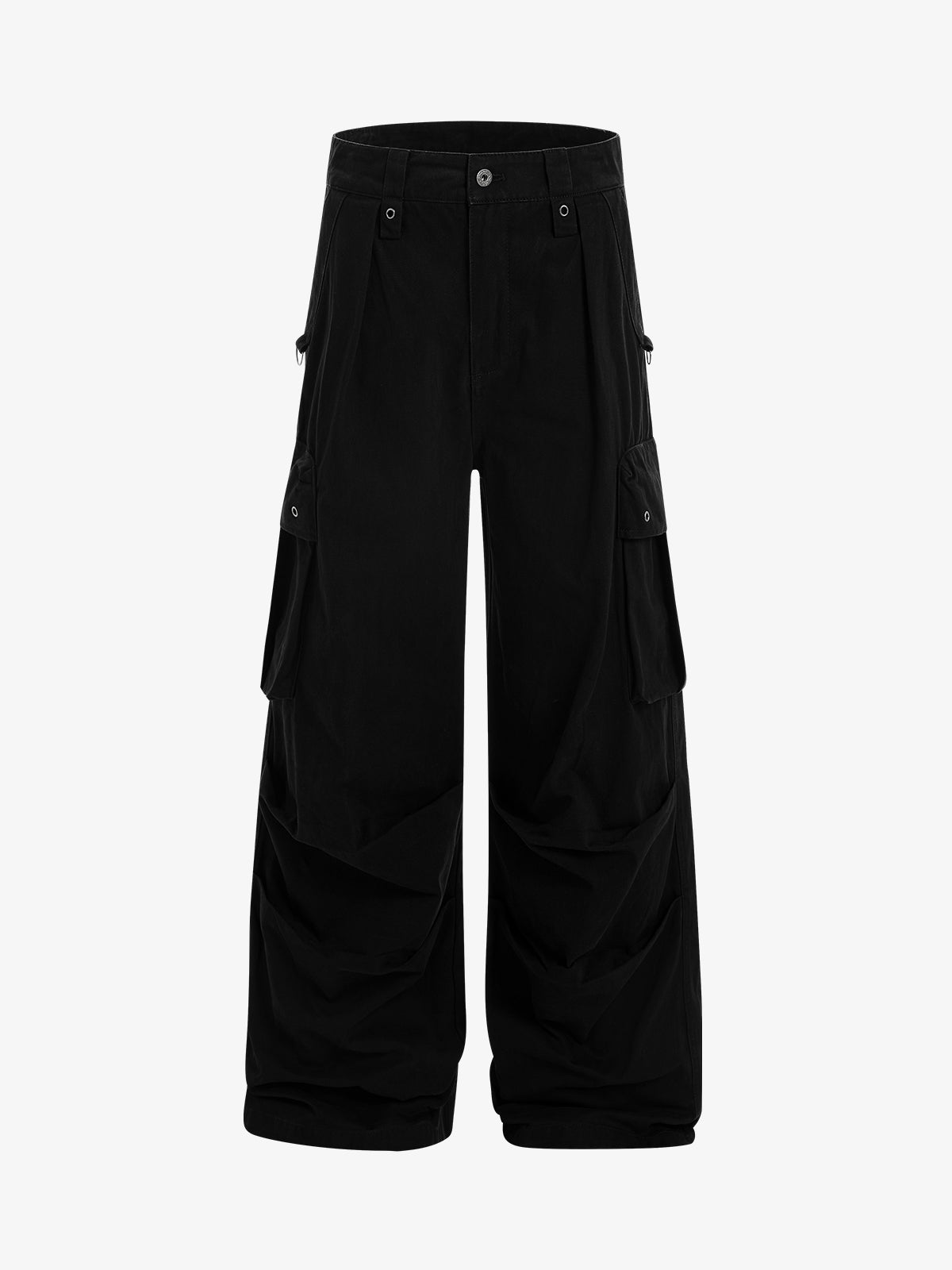 Cotton Blend Cargo Pants Wide Leg Utility Style with Multiple Pockets for Men and Women?