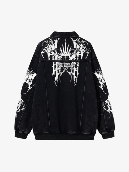 Skull Pattern Knit Sweater for Fall and Winter 