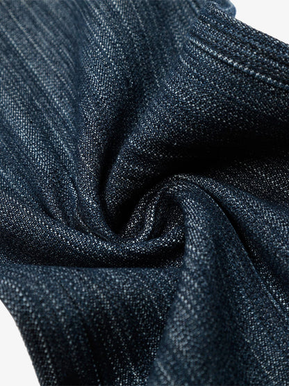 Stylish Wide-Leg Denim Trousers with Pleated Design for Modern Fashionistas 