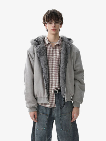 Stylish Faux Fur Hooded Jacket for Winter Warmth and Fashion 