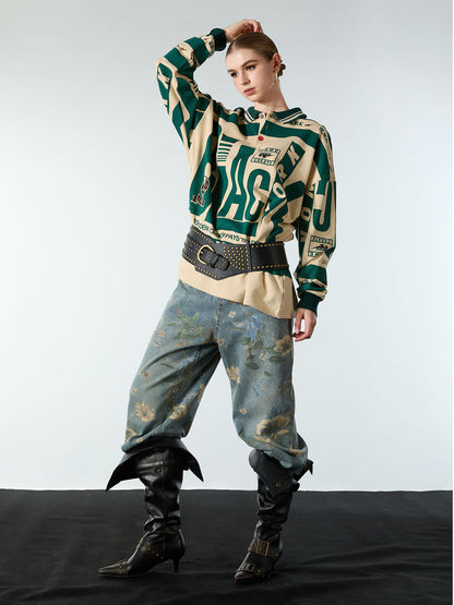 Retro Typography Polo Tee -1252