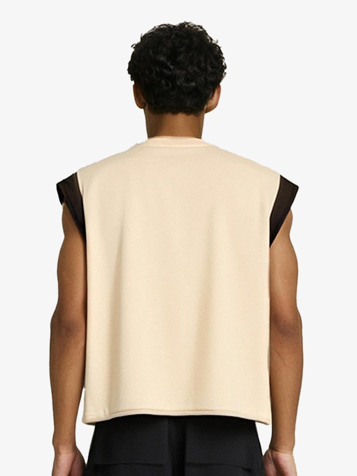 340G Cotton Sleeveless Graphic Tank Top for Men with Bold Streetwear Print and Customizable Design 