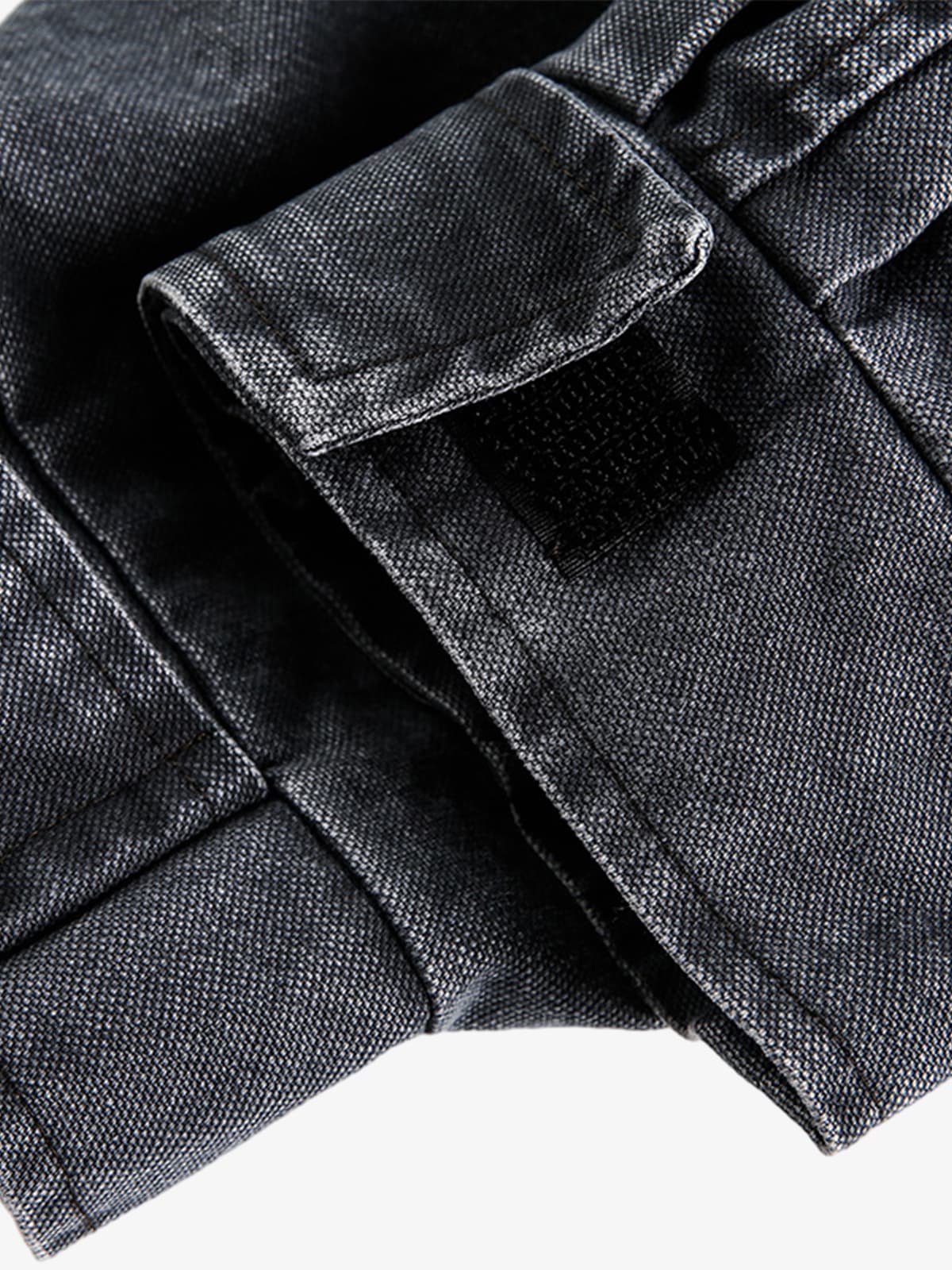 Vintage Washed Distressed Deconstructed High Collar Jacket 