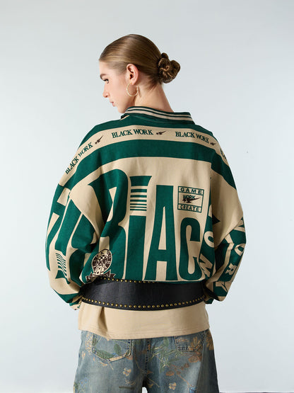 Retro Typography Polo Tee -1252