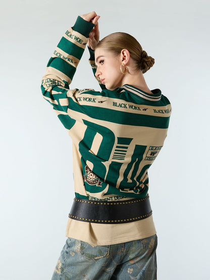 Retro Typography Polo Tee -1252