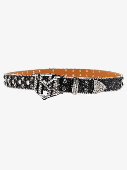Thesupermade Rhinestone Skull Belt - 1668