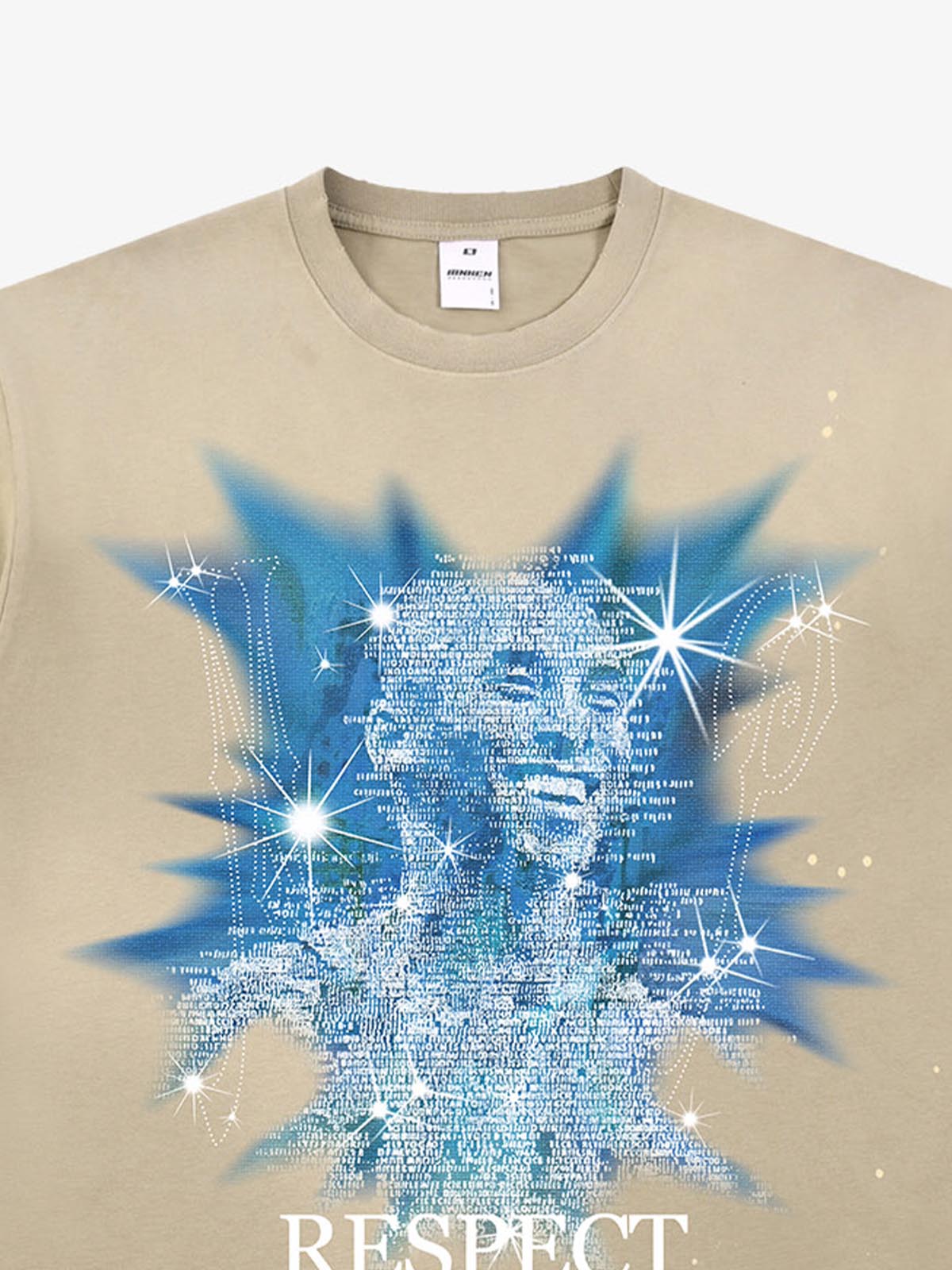 thesupermade-“Nostalgia-themed”dreamy starlight Kobe elements street retro ink Splatter Paint pattern T-shirt 