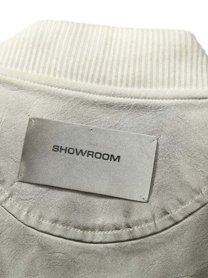 Wasteland Dirty Dyed Leather Bomber Jacket 