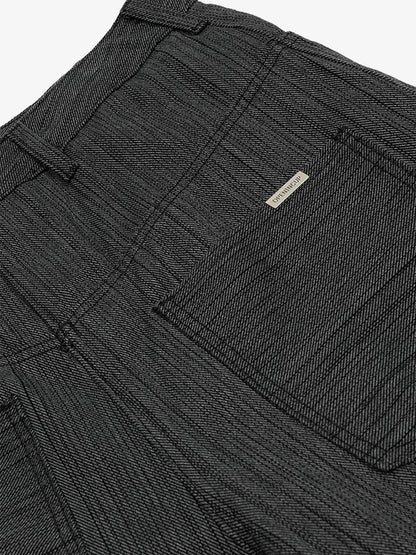 High-Waisted Wide-Leg Trousers with Vertical Stripes for Modern Style 