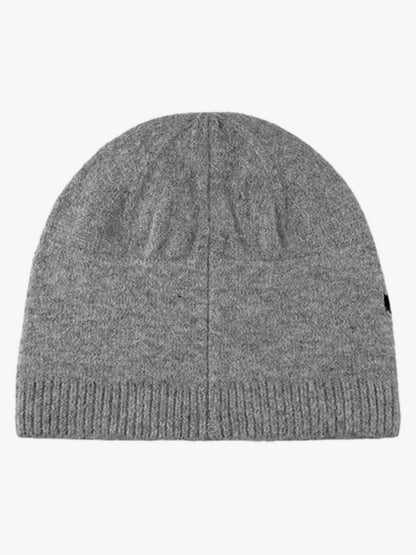 Knitted Wool Blend Winter Beanie Hat with Nordic Pattern and Ribbed Cuff?