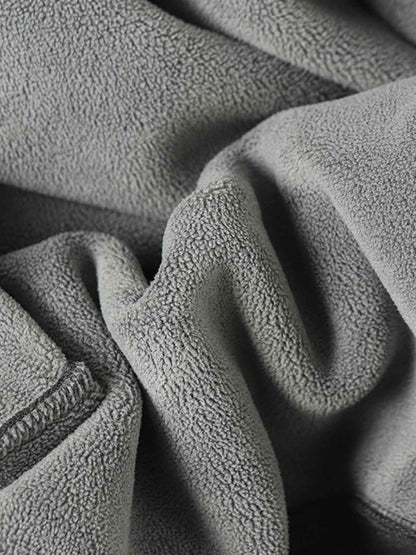 Distressed Patchwork Raw-Edge Layered-Hem Fleece Hoodie 