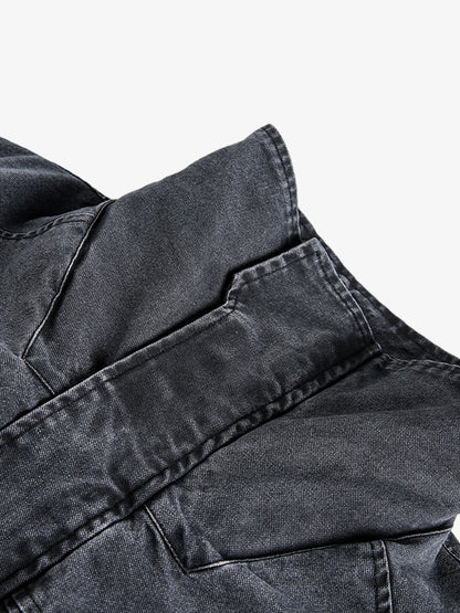 Stylish High-Collar Denim Jacket for All-Season Wear 