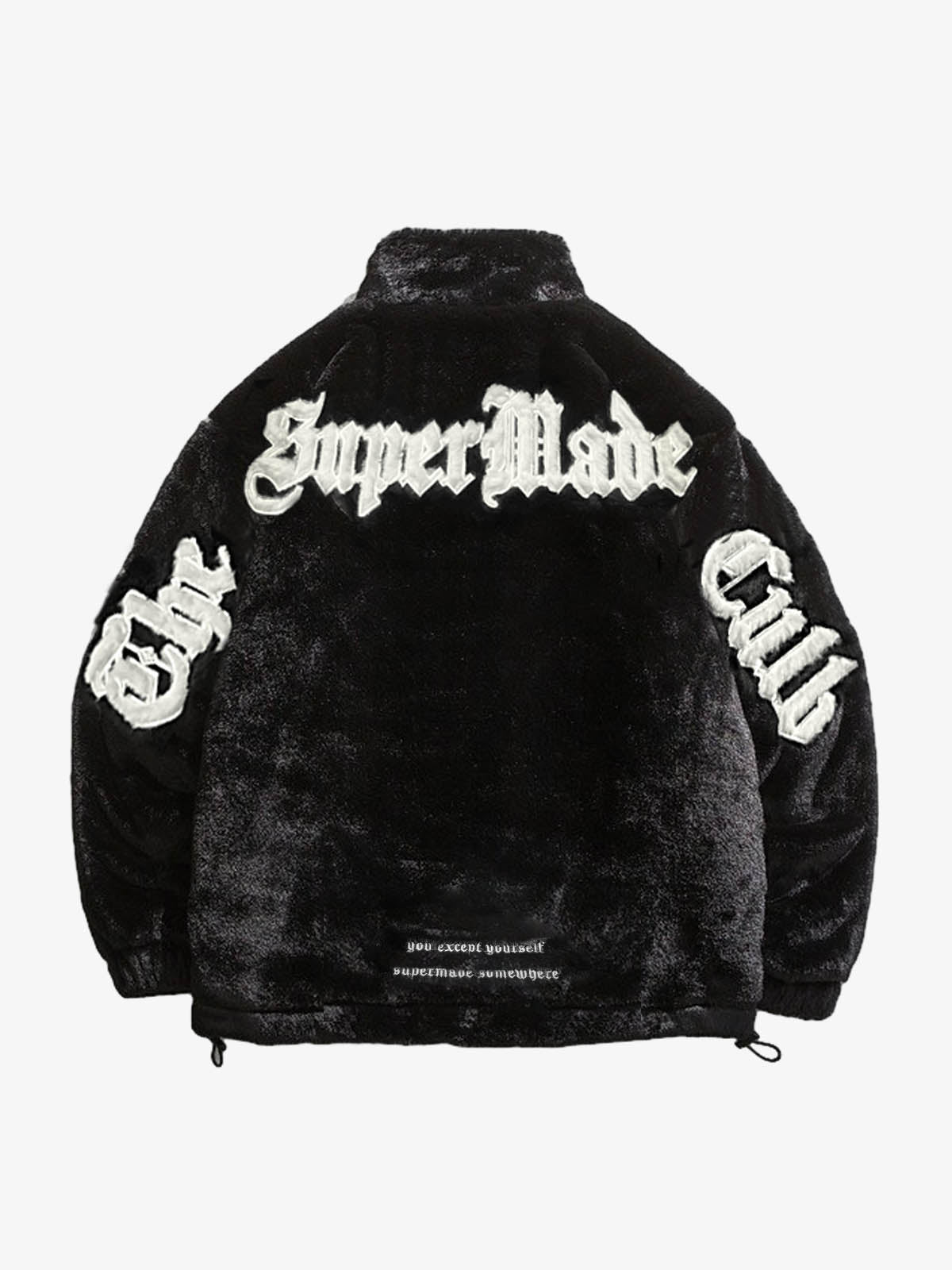 Thesupermade Street Letter Embroidered Fleece Jacket - 1838