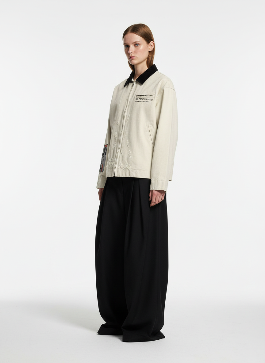 Street Washed Distressed Detroit Jacket