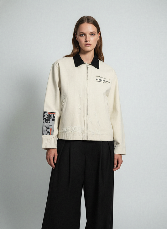 Street Washed Distressed Detroit Jacket