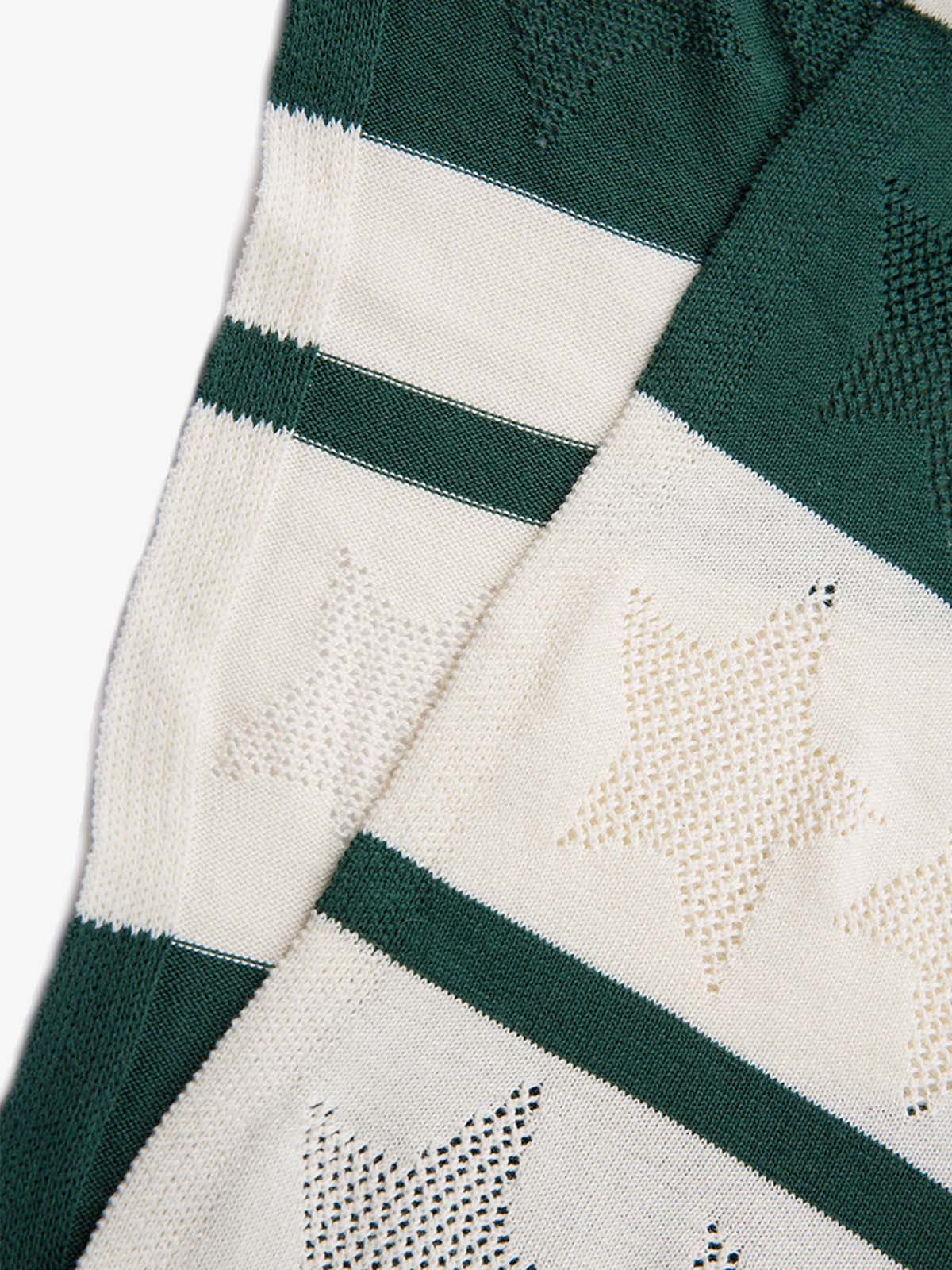 Striped Color-Block Knit Button-Up Cardigan 