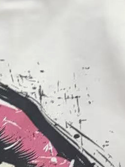 Retro Letter Lip Graphic T-Shirt