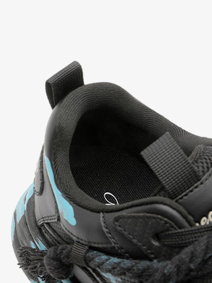 Trendy High-Top Sneakers with Unique Splash Design for Casual Wear 