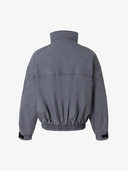 Stylish High-Collar Denim Jacket for All-Season Wear 