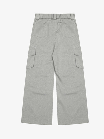 Wide-Leg Cargo Trousers with Multi-Pockets for Everyday Wear 