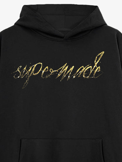 THE SUPERMADE  Vintage-Style Graphic T-Shirt with Inspirational Text and Cross Design 