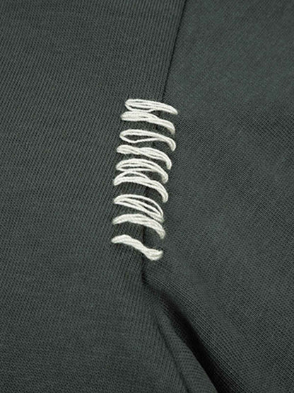 Cotton Oversized T-Shirt with Contrast Stitching and Minimalist Design?