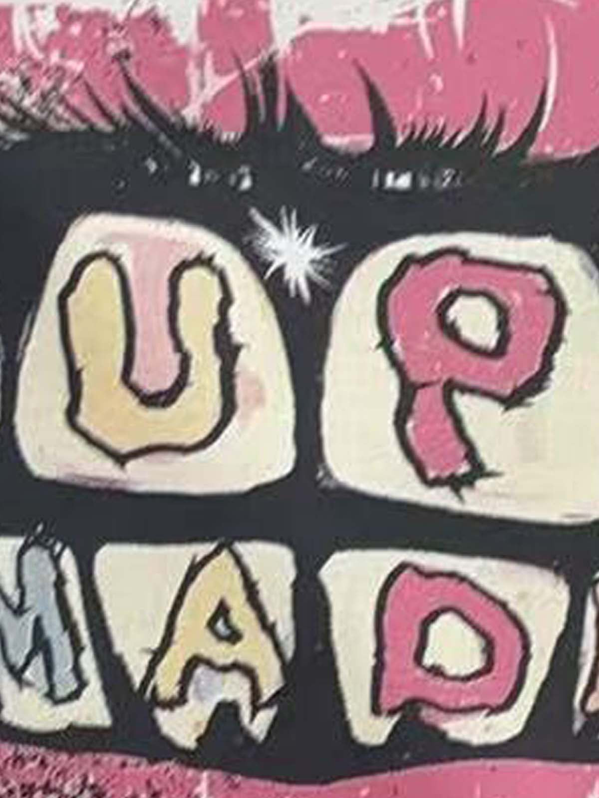 Retro Letter Lip Graphic T-Shirt