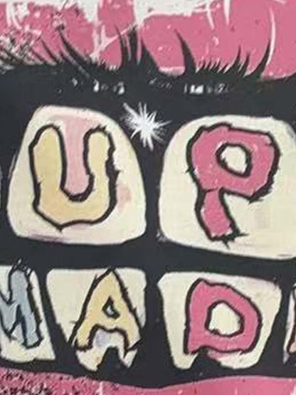 Retro Letter Lip Graphic T-Shirt