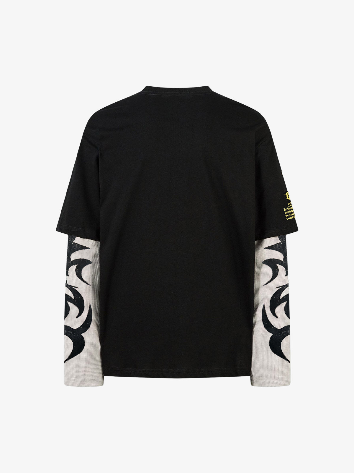 Hip-Hop Punk Faux Two-Piece Long-Sleeved T-Shirt - 2457