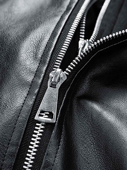 Stylish Velvet Bomber Jacket with Leather Collar for Men 