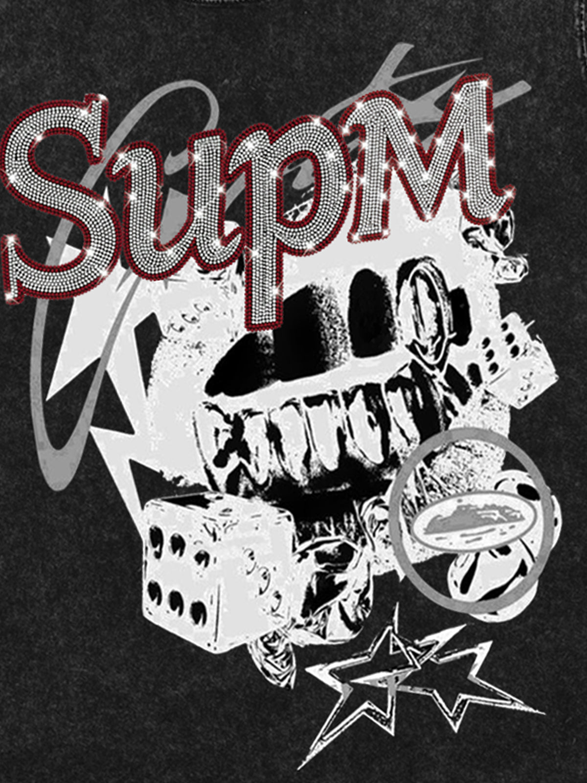 Distressed Sleeveless Crop Top with Barbed Wire Graphic Design 