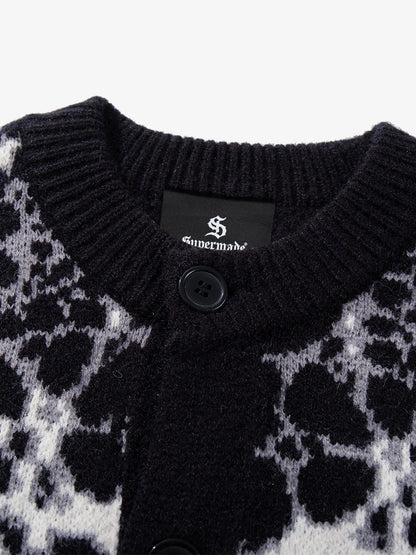 Skull Pattern Knit Sweater for Casual and Fashionable Looks 
