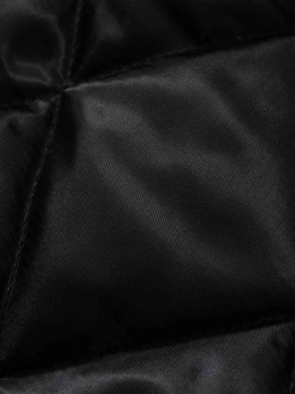 Retro Fur Collar Leopard Lined Bomber Jacket