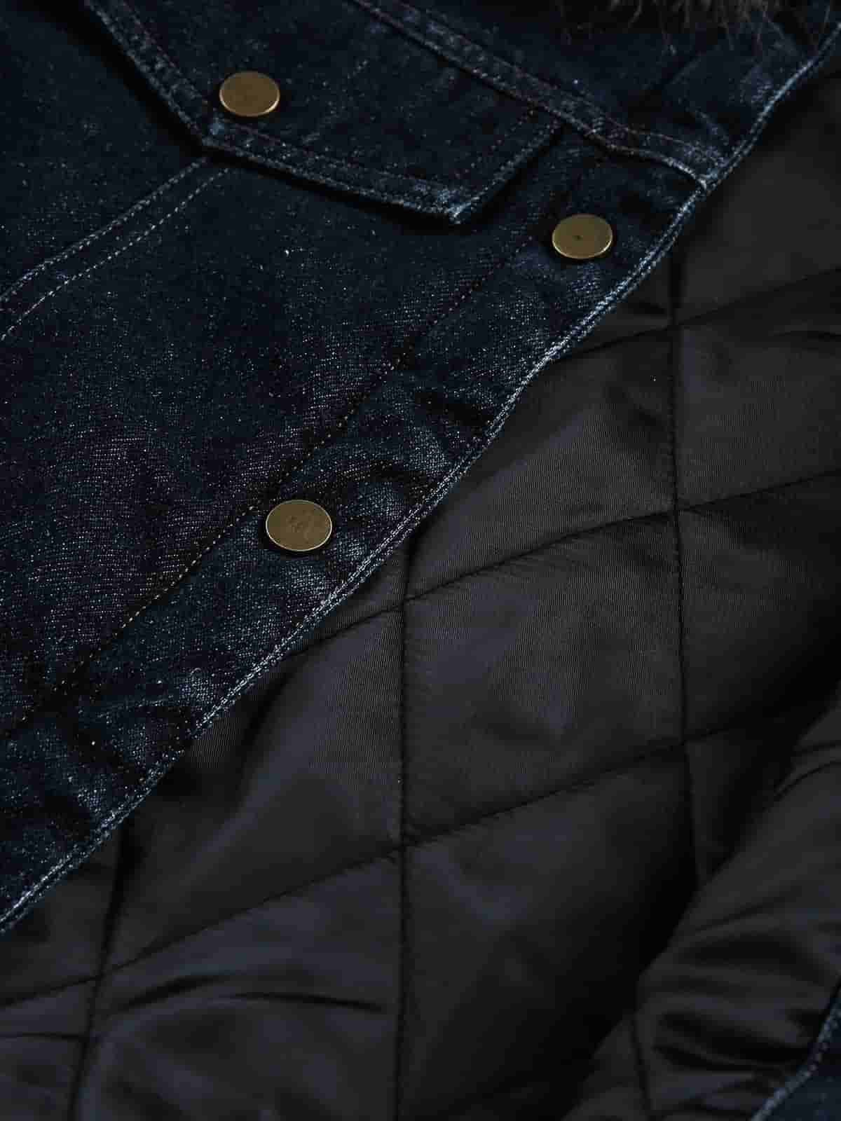 Winter-Ready Corduroy Jacket with Faux Fur Trim for Men 