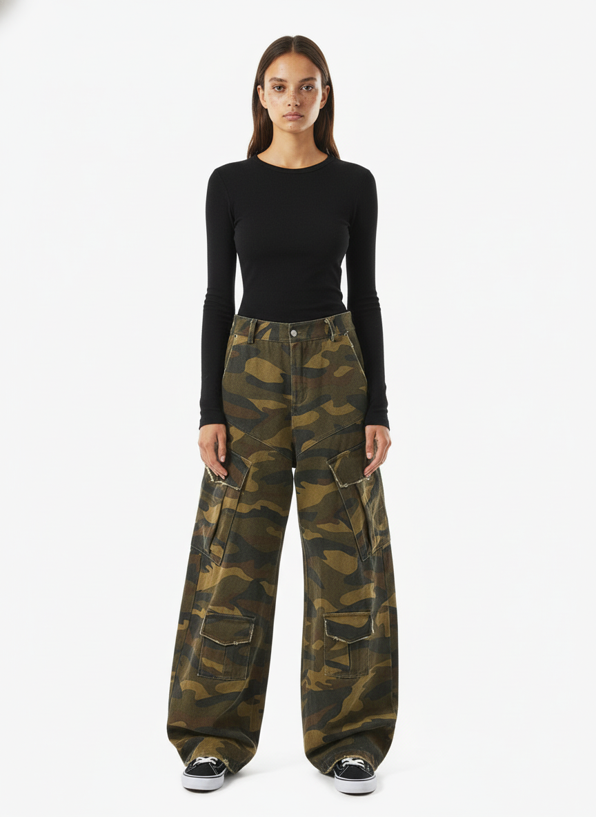 Vintage Camouflage Machete Workwear Pants