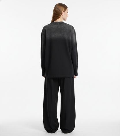 Portrait Pocket Ripped Long Sleeve T-Shirt