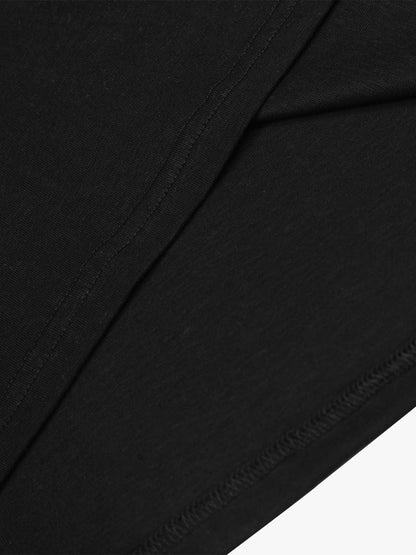 Cotton Blend Layered Sleeve Graphic T-Shirt with Star Print Design?